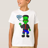 Frankenstein's Cartoon van Monster Boy T-shirt (Voorkant)