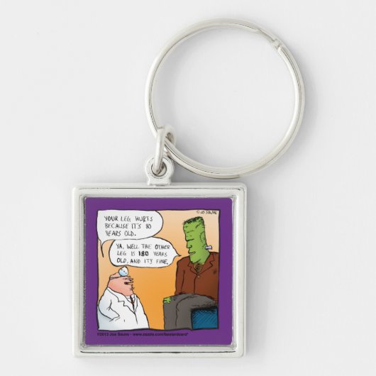 Frankensteins Doctor Cartoon Sleutelhanger (Voorkant)