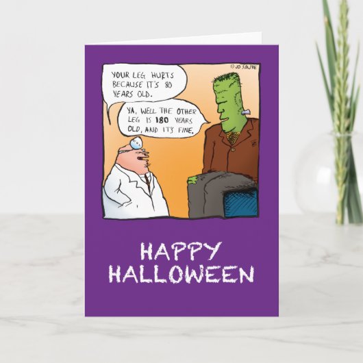Frankenstein's Doctor Halloween Kaart (Voorkant)