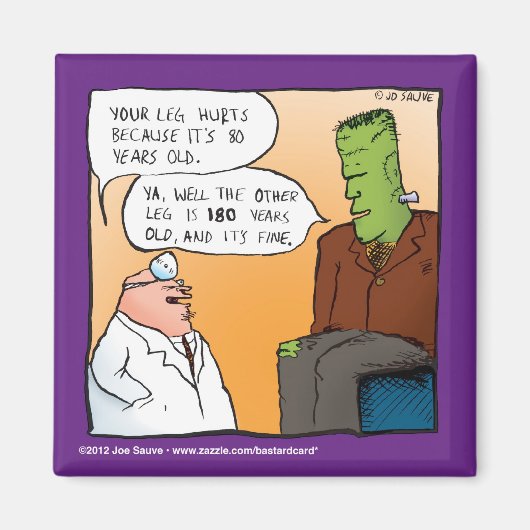 Frankensteins Dokter Cartoon Magneet (Voorkant)
