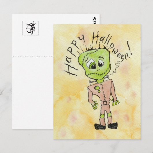 Frankenstein's Halloween Briefkaart (Voorkant / Achterkant)