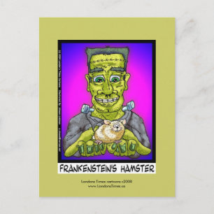 Frankenstein's hamster Funny Cartoon Briefkaart