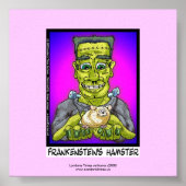 Frankenstein's hamster Funny Cartoon Poster (Voorkant)