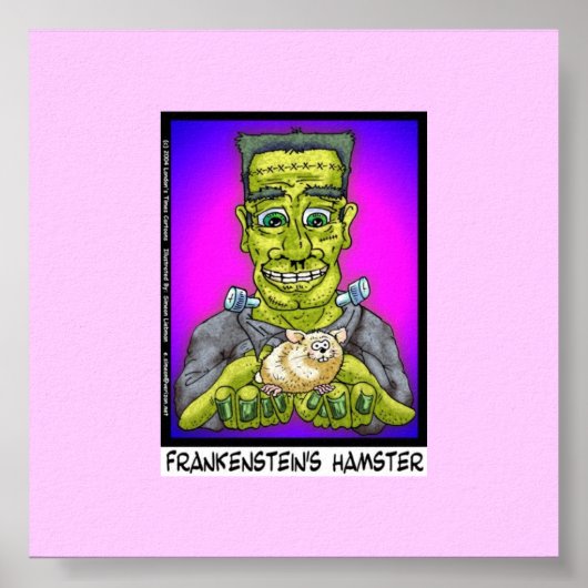 Frankensteins Hamster Grappige Canvasprint Poster (Voorkant)