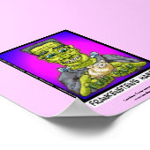 Frankensteins Hamster Grappige Cartoon Poster (Hoek)