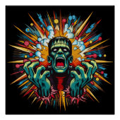 Frankenstein's Melt Down Glossy Poster (Voorkant)