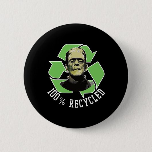 Frankenstein's Monster - 100% gerecycled S Funny H Ronde Button 5,7 Cm (Voorkant)