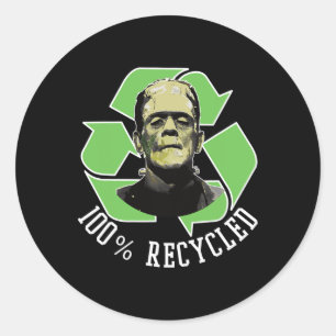 Frankenstein's Monster - 100% gerecycled S Funny H Ronde Sticker
