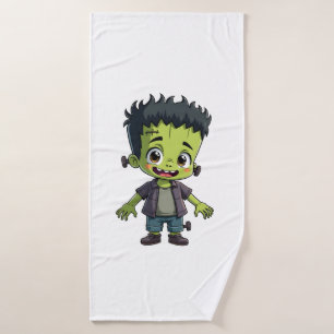Frankenstein's Monster - Grappige Halloween Cartoo Badhanddoek