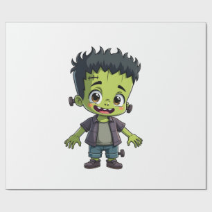 Frankenstein's Monster - Grappige Halloween Cartoo Cadeaupapier
