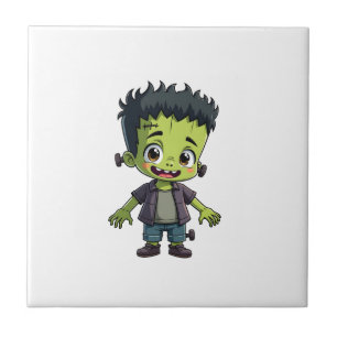Frankenstein's Monster - Grappige Halloween Cartoo Tegeltje