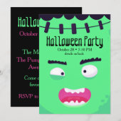 Frankenstein's monster Halloween Kaart (Voorkant / Achterkant)