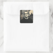 Frankensteins Monster Halloween Vierkante Sticker (Tas)
