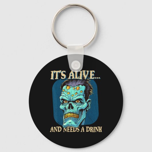 Frankensteins monster Het leeft en heeft een Drink Sleutelhanger (Voorkant)