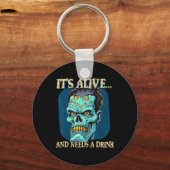 Frankensteins monster Het leeft en heeft een Drink Sleutelhanger (Voorkant)
