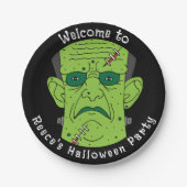 Frankensteins Monster Kinder Halloween Party Papieren Bordje (Voorkant)