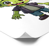 Frankenstein's Monster - Schattigee Halloween-Cart Poster (Hoek)