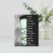 Frankenstein's monster, Shelley Love & Rage Quote Briefkaart (Staand voorkant)