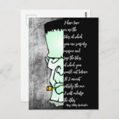 Frankenstein's monster, Shelley Love & Rage Quote Briefkaart (Voorkant / Achterkant)