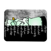 Frankenstein's monster, Shelley Love & Rage Quote Magneet (Horizontaal)