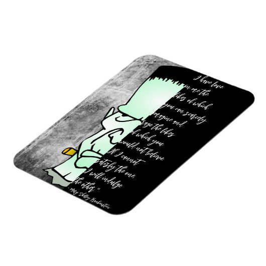 Frankenstein's monster, Shelley Love & Rage Quote Magneet (Linkerzijde)