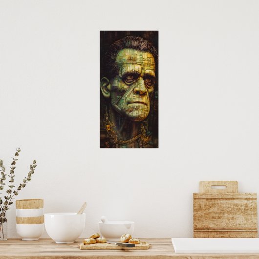 Frankenstein's Monster Telefoon Wallpaper of Poster (Keuken)