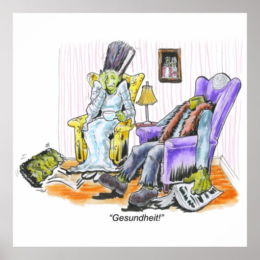Frankenstein's Sneeze Poster (Voorkant)