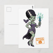 Frankensteins vrouw Cartoon Briefkaart (Voorkant / Achterkant)