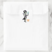 Frankensteins vrouw Cartoon Vierkante Sticker (Tas)