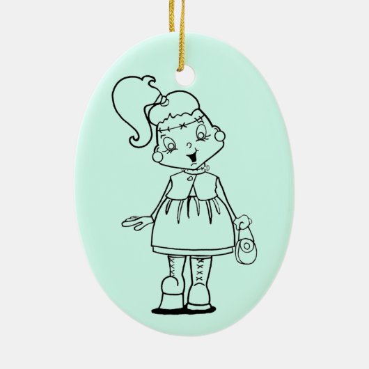 Frankenstina Keramisch Ornament (Achterkant)