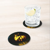 Frankenweenie pumpkin ronde kartonnen onderzetter (Insitu)