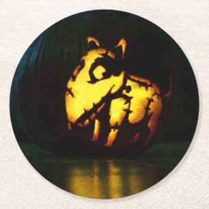 Frankenweenie pumpkin ronde kartonnen onderzetter