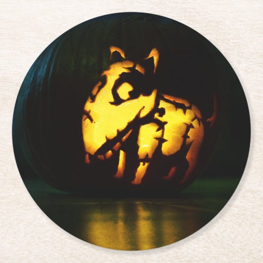 Frankenweenie pumpkin ronde kartonnen onderzetter (Voorkant)