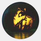 Frankenweenie pumpkin ronde sticker (Voorkant)