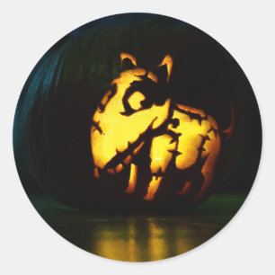 Frankenweenie pumpkin ronde sticker