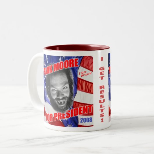 frankforprez-mok tweekleurige koffiemok (Voorkant links)