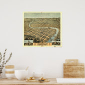 Frankfort Kentucky 1871 Panorama Map Poster (Keuken)