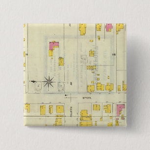 Frankfort, Kentucky 5 Vierkante Button 5,1 Cm