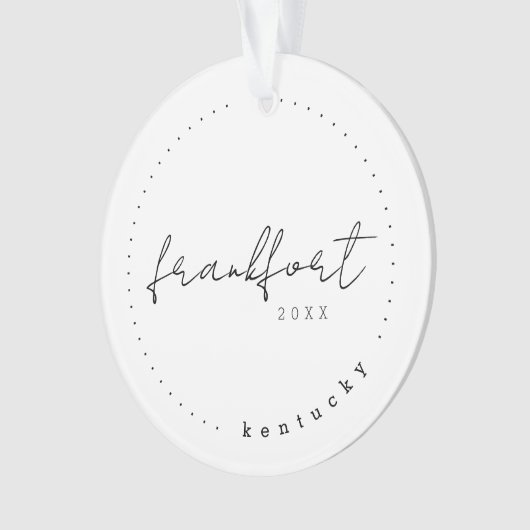 Frankfort, Kentucky KY Travel Verenigde Staten Ornament (voorkant)