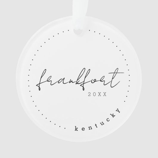 Frankfort, Kentucky KY Travel Verenigde Staten Ornament (voorkant)