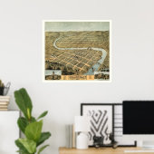 Frankfort, KY Panoramic Map - 1871 Poster (Thuiskantoor)