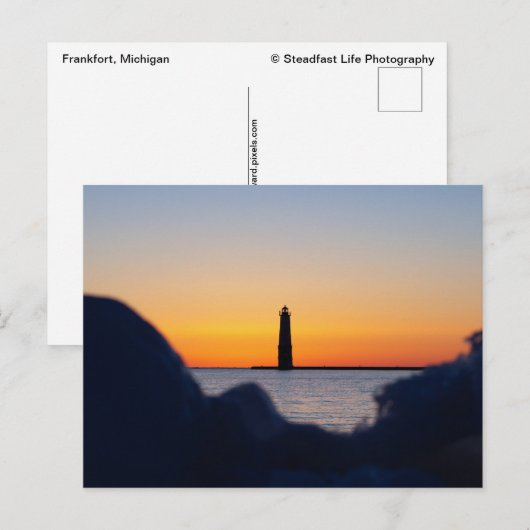Frankfort Light Icy Silhoette Briefkaart (Voorkant / Achterkant)
