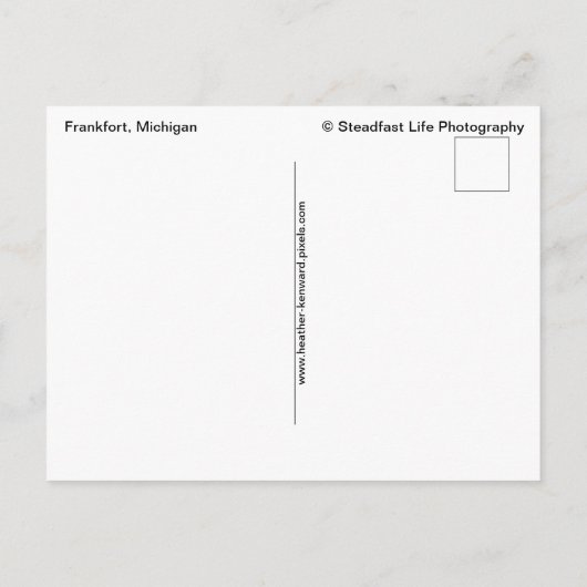 Frankfort Light Icy Silhoette Briefkaart (Achterkant)