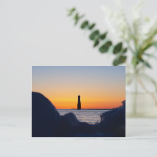 Frankfort Light Icy Silhoette Briefkaart (Staand voorkant)