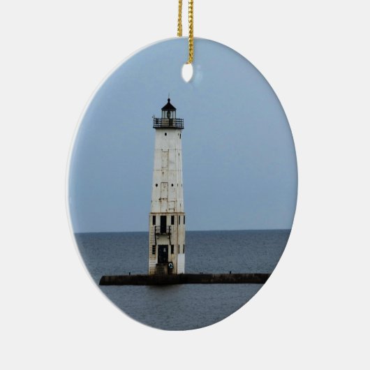 Frankfort Lighthouse Keramisch Ornament (Rechts)