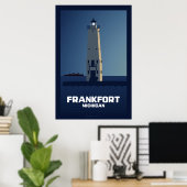Frankfort Lighthouse, Michigan Poster (Thuiskantoor)