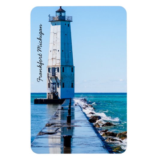 Frankfort Michigan Lighthouse Magneet (Verticaal)