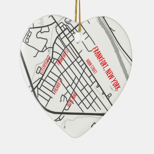 Frankfort, New York kerstversiering Keramisch Ornament (Rechts)