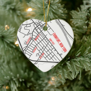 Frankfort, New York kerstversiering Keramisch Ornament