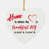 Frankfort, New York kerstversiering Keramisch Ornament (Achterkant)